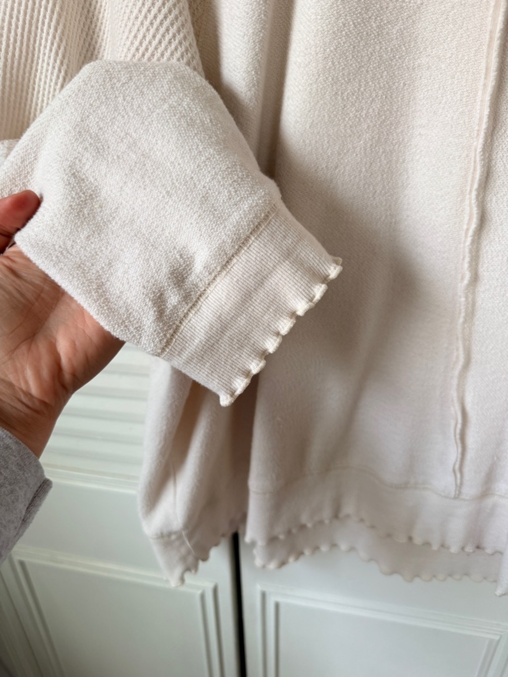 Altar'd State Cream Ribbed Pullover Sweater - Picture 2 of 7